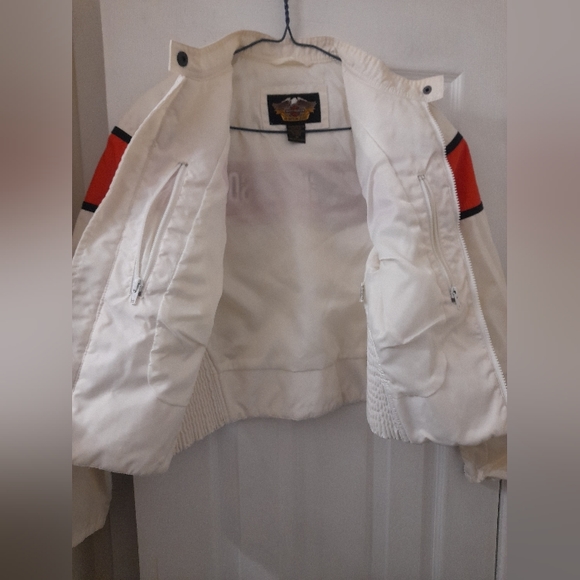 Harley Davidson - Motorbike Jacket - Cream/Orange - Medium - Picture 5 of 13